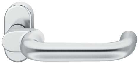 FSB Türdrücker 06 1070 112 VK=9mm, Edelstahl matt Griff, Rauchrohr, Griff, Rauchrohr,