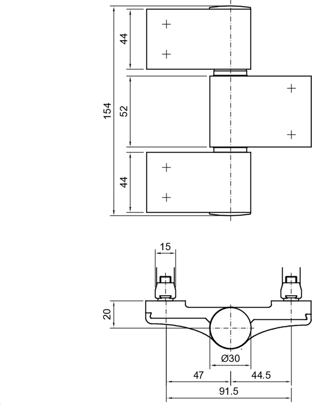 Scharnier, Klemmhalter, Bauteil, Metallbock, Technische Zeichnung