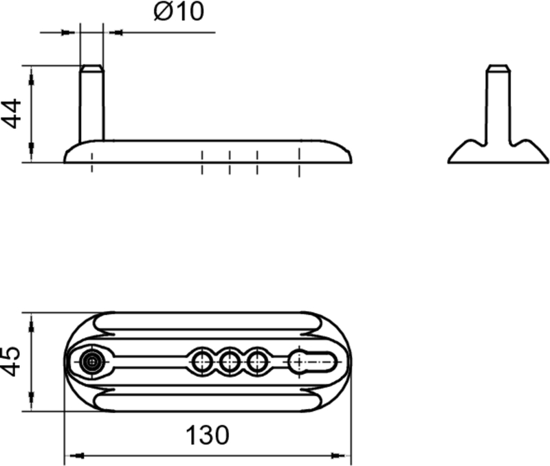 flacher kopf, schlitz, schraubendreher, torx-ähnlich, abmessungen Ø10
