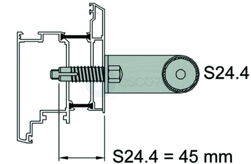 Befestigung KWS S24.4 M8 f.Serie WS,mit Zylinderschr. TS 80mm