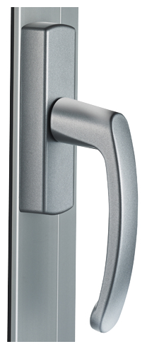 Türklinke, Haustürgriff, Metallgriff, Oberfläche Aluminium, Griffhebel