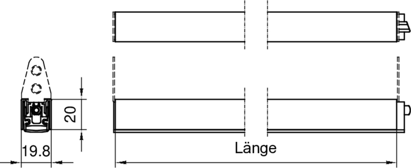 Leuchtstift, LED-Röhre, Schrankleuchte, Linearer LED-Stab, Elektrischer Bauteil