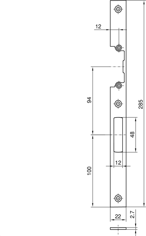 Türdriegel, Schloss, Metall, Langlebige Mechanik, Montageplatte