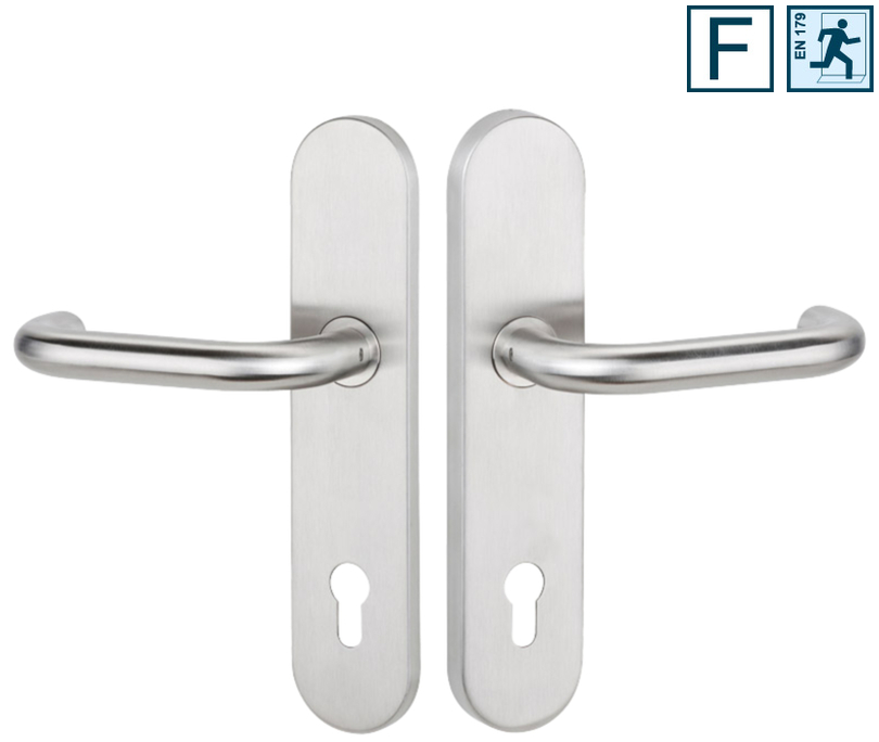 Türgriff, Türdrücker, Edelstahl, Schildplatten, Schlossrosette