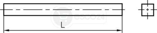 esco Drückerstift VK=8, l=144mm, gekerbt