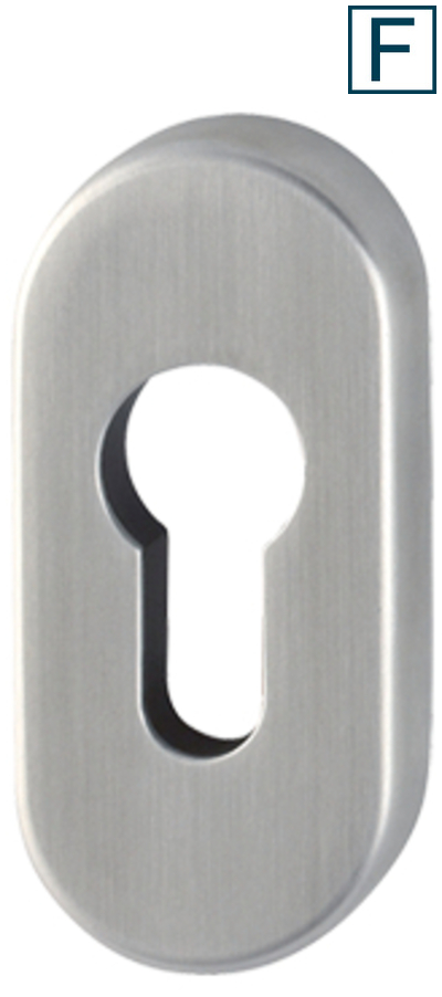 Schlossrosette, Schlossabdeckung, Metall, Edelstahl, Schlitz