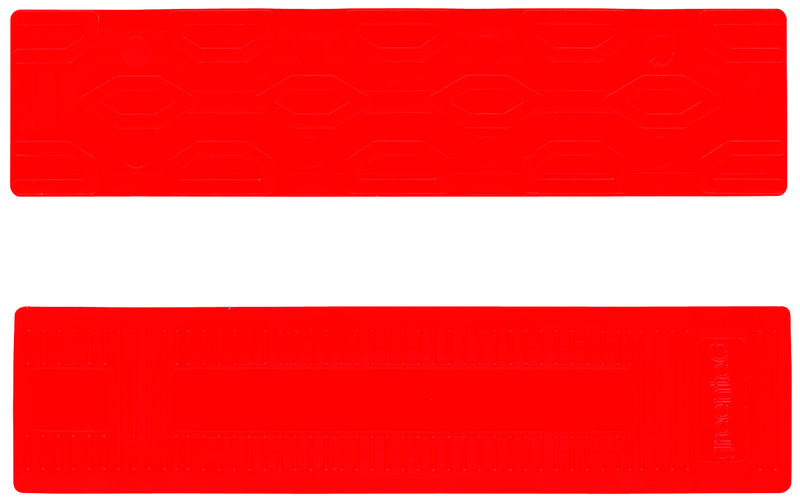 Lineal rot, Messwerkzeug, Rotes Kunststoff, Lineal Vorlagen, rotes Farbplättchen