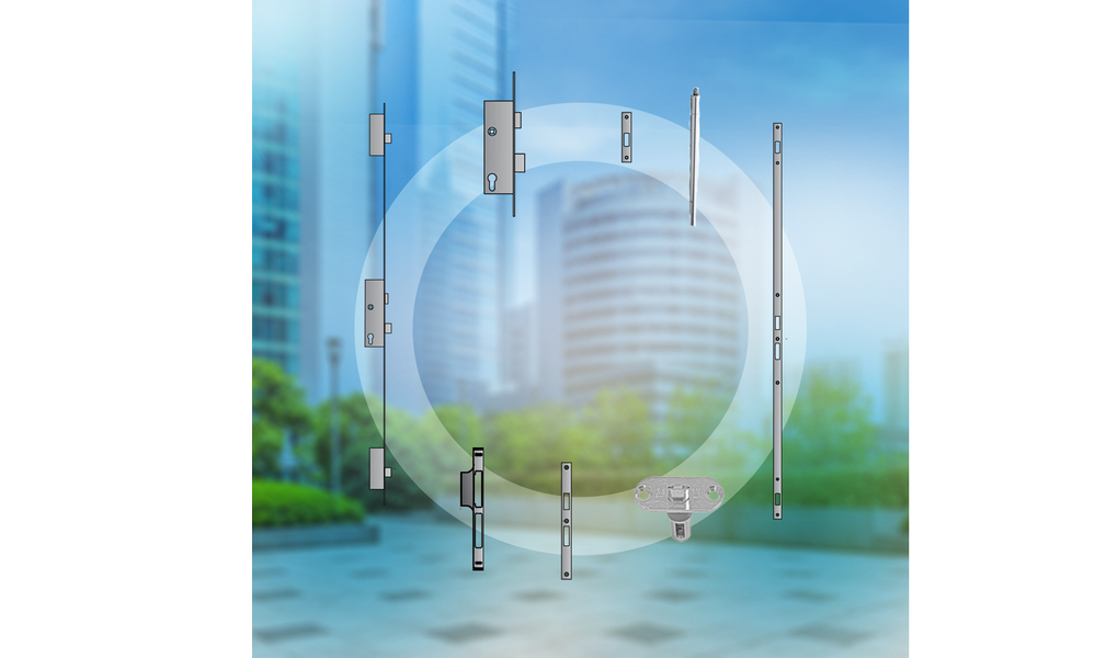 IQ Lock EL DL 9235 für 2-flgl.Tür D35,F3x24x285 mm,DIN R/L