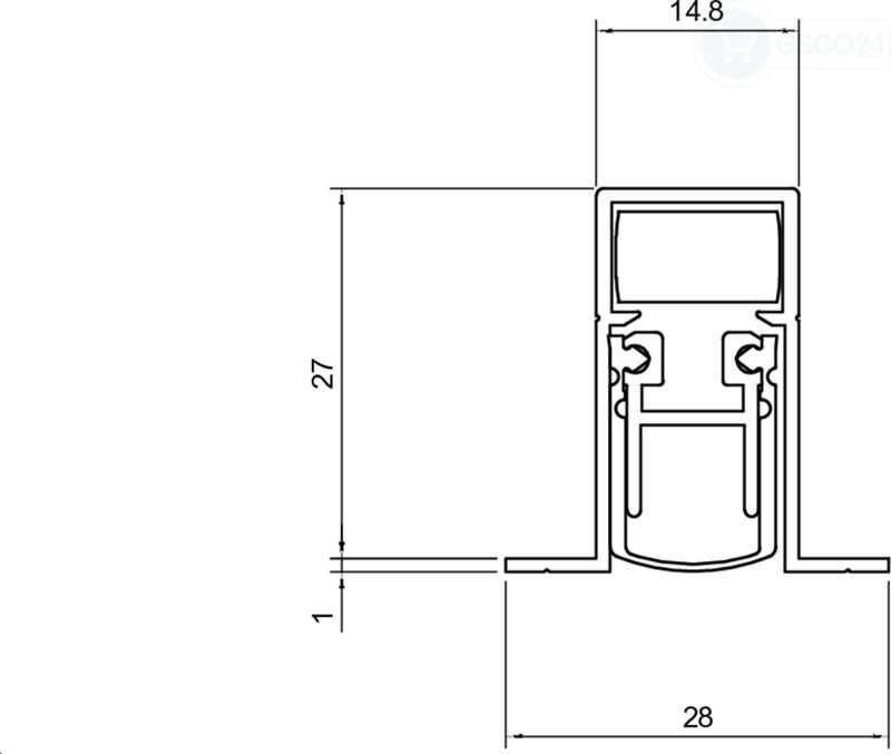 Schall-Ex DUO L-15/28 OS f GF DIN 18095 Länge 1083 mm