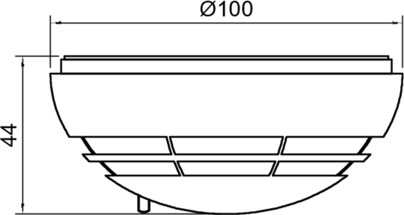 lamp, lampe, deckenleuchte, halbkugel, gitter, durchmesser 100mm, höhe 44mm