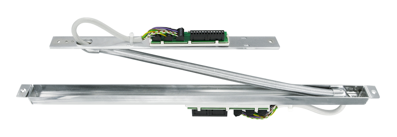 recessed door closer, elektrischer Aktuator, Metallschiene, Schrankbeschläge, Kabelanschlüsse