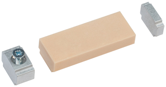 radiergummi, bleistift radiergummi, peachfarbig, rechteck, metallklemmen