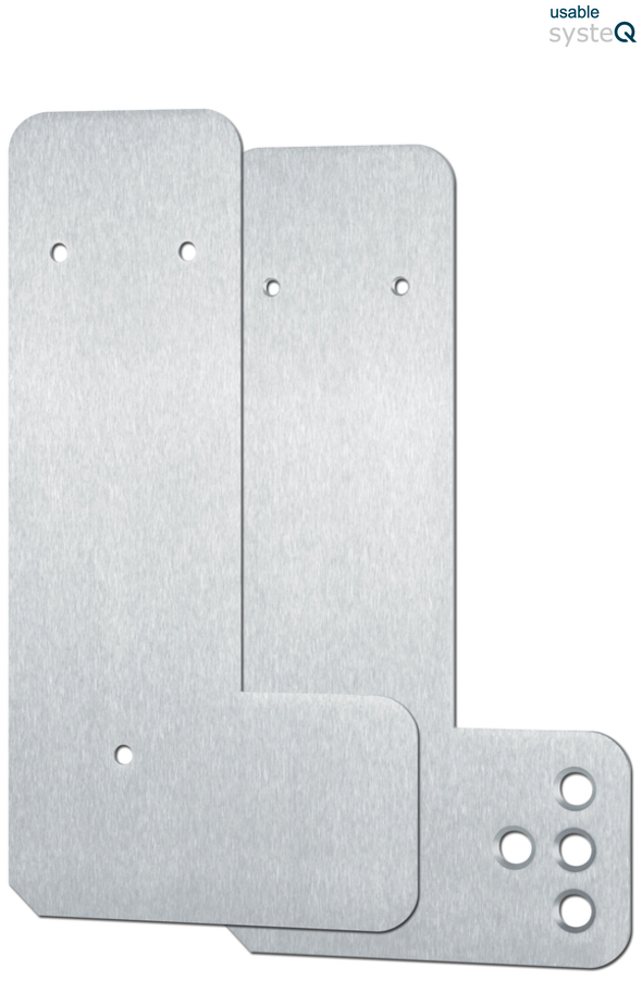L‑förmige Metallplatte, Metallwinkel, Stahlplatte, Eckenkonsole,  Lochmuster