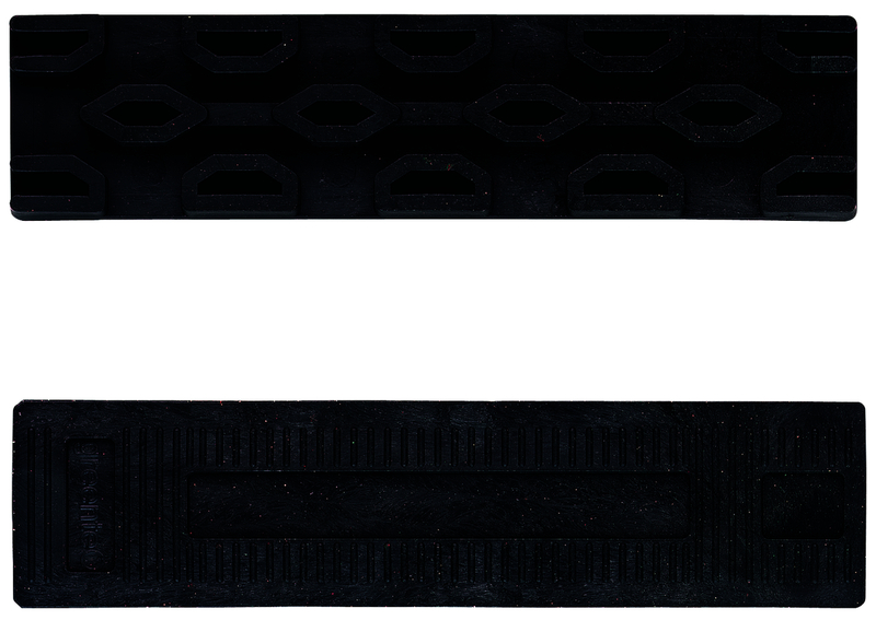 schwarz, rechteckig, Steckschlitz, Gummi, Streifen