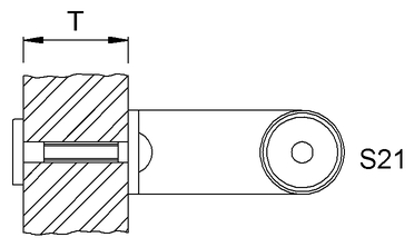 Befestigung KWS S21 Für Türstärke 80 MM, Edelstahl