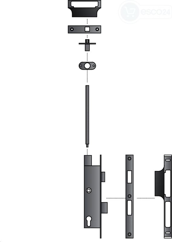 FR-Schloss-Set BKS-S-18-1/2T 1flg. einw.