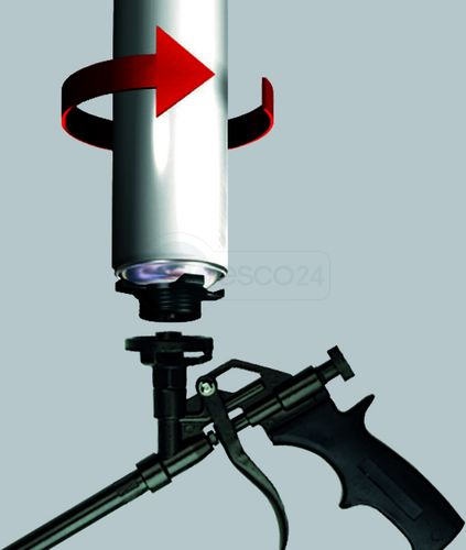 Pistole für Montageschaum Metall, Griff Kunststoff ergonomisch