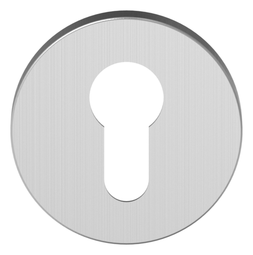 esco Clip-Schlüsselrosette h=8,1mm, rund, PZ, Edelstahl matt