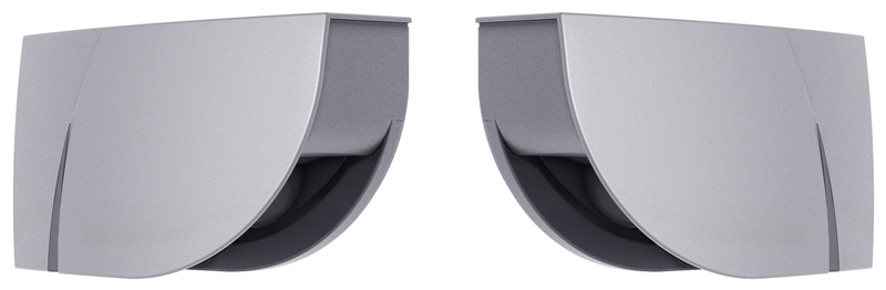 wandhalter, wandhalterung, metallhalter, doppelhalter, schwarz-grau