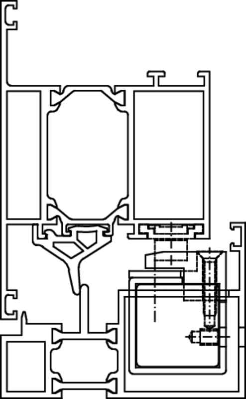 Aluminiumprofil, Rahmen, Querschnitt, Dichtungsgroove, Elektrenhaus