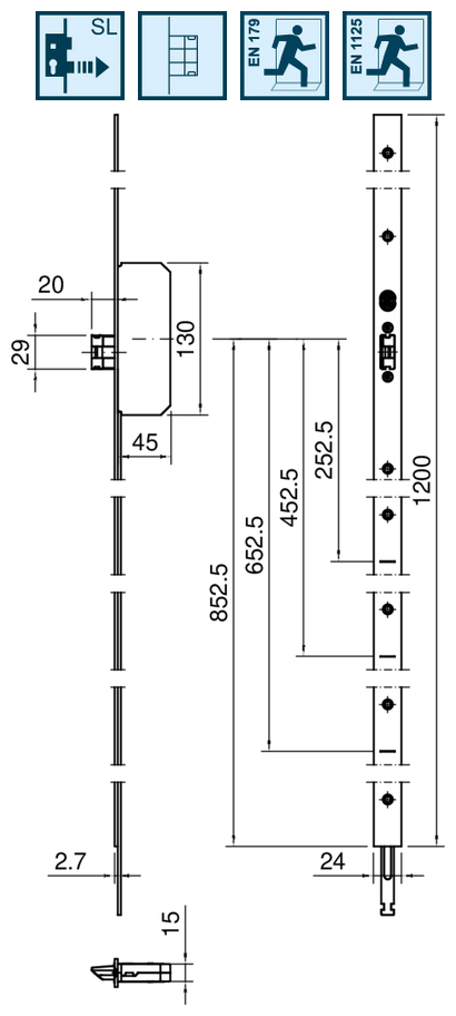 elektrische DIN-Schiene, vertikale Anzeige, Lichtleiste, Montageschiene, Steckerstecker