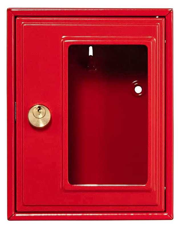Feuerwehrkasten, Brandbriefkasten, Redes Feuerraumschrank, Metallkasten, Schlüsselschloss