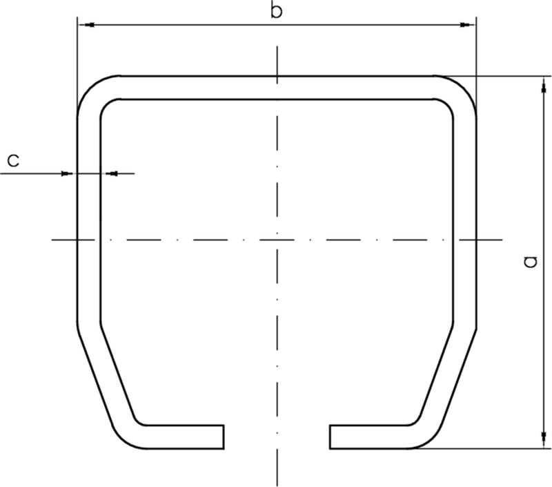 U-shaped profile, metal, header fittings, rounding, edge protection