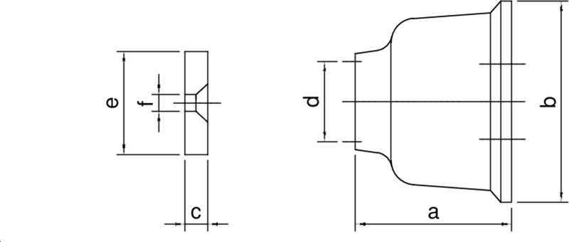 Elektronik-Bauteil, elektronische-Komponente, Stecker, zylindrischer-Linse, Maßzeichnung