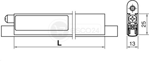 Athmer Absenkdichtung l=710mm, Auslösung einseitig (WS 2000)