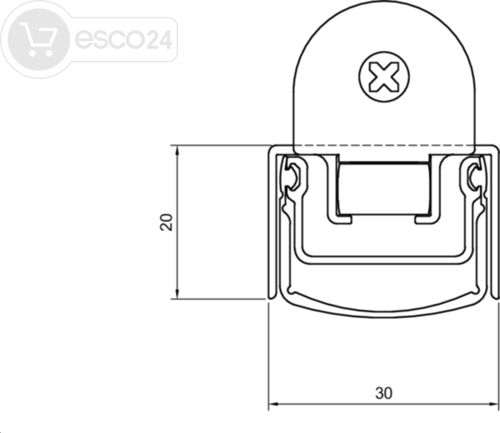 Türdichtung Athmer STADI L-30/20WS DIN L/R A= 1350 mm