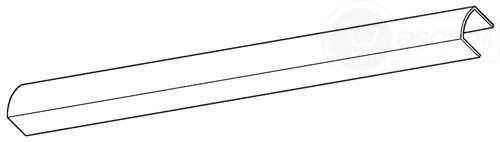 GEZE Abdeckprofil zu OL320 + RWA 1XXE 6 Meter, silberfarben, ohne Gehrung