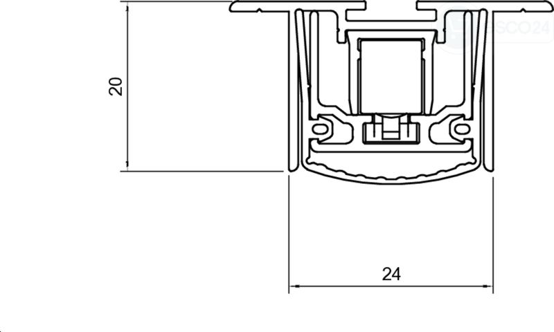 Türdichtung STADI L-24/20TS l=900mm Auslös. einseit. inkl. Zubehör
