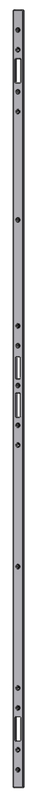 Schließblech für 319/519/819, durchg. 6x24x1760 mm, Stahl verchr.
