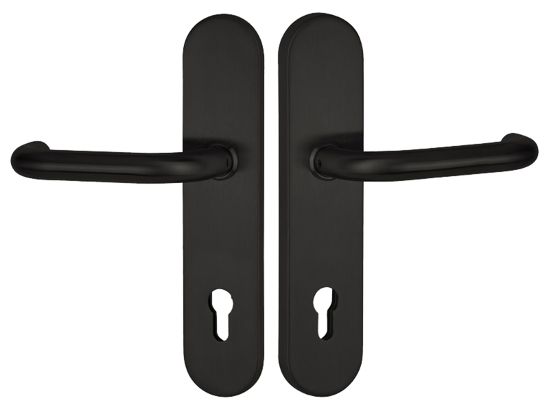 türgriff, zimmertürgriff, metallgriff, schwarz, doppelte griffe