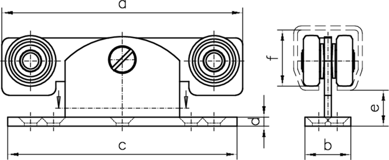 mechanischer Scharnier, Schwenkrolle, Rollenrolle, Lager, Montageplatte