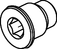 Lüftermitnehmer, Kegelzahnrad, Metallteil, Innensechskant, Buchse
