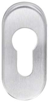 esco Clip-Schlüsselrosette h=7mm, oval, PZ, Edelstahl matt Bekleidung, Schutzhelm, Helm,