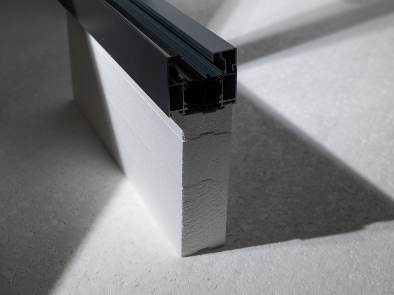 Aluminiumprofil, Schlitzprofil, Tür-Glas-System, Metallrahmen, Kunststoffprofil