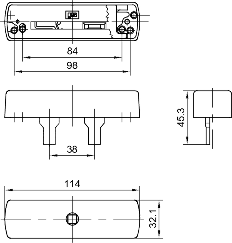 hardware, elektronisches Bauteil, Steckverbinder, Montagebasis, Abmessungen