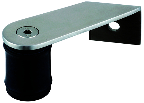 Türstopper, Türstopper aus Metall, Metallhebel, verstellbar, schwarze Gummiunterlage