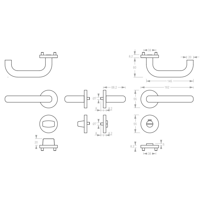 t-handle, tuerknauf, schrankgriff, schubladengriff, u-form-griff