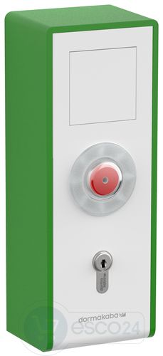 dormakaba STL-G 421 NT RWS-Terminal  mit Netzteil, Rahmen grün/Blende weiß