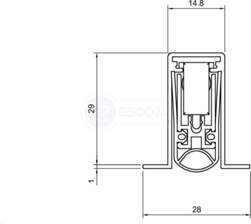 Schall-Ex L-15/30 OS f SF DIN 18095 Länge 708 mm