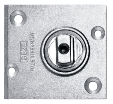 Teleskopbolzen, Schlossplatte, Rundschloss, Metallplatte, Befestigungselemente