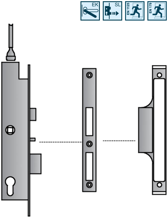 türschloss, rosette, zylinder, bolzen, latch