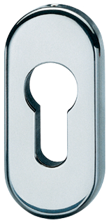 Schlitzform-Schloss, Schlossrosetten, Schlüsselloch, Metalloberfläche, Schlitzauge