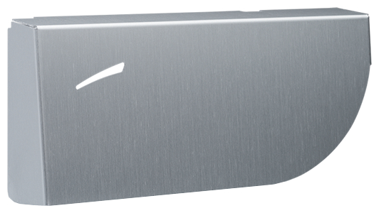 gebürstetes Metall, wandmontiert, Metallgehäuse, gekrümmte Front, silber