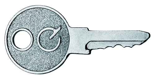 Schlüssel, Schlüsselrohling, Metall, Rundkopf, Schlitzrohrschlüssel