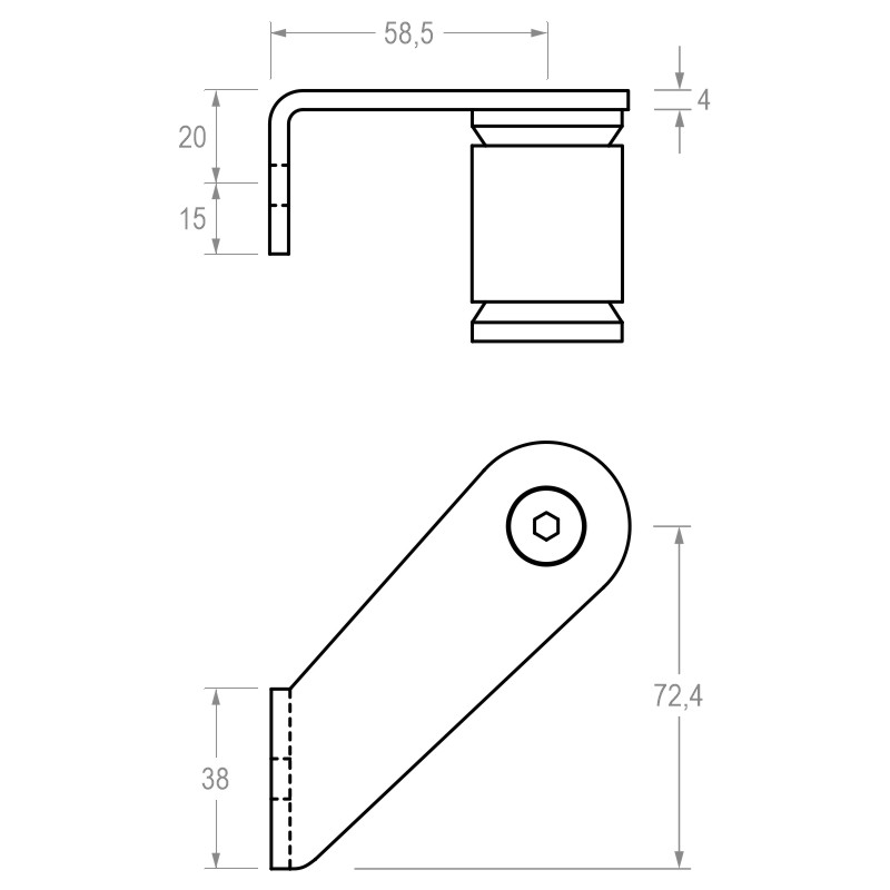 Haken, Beschlag, Klemmbauteil, Metall, Kopflager