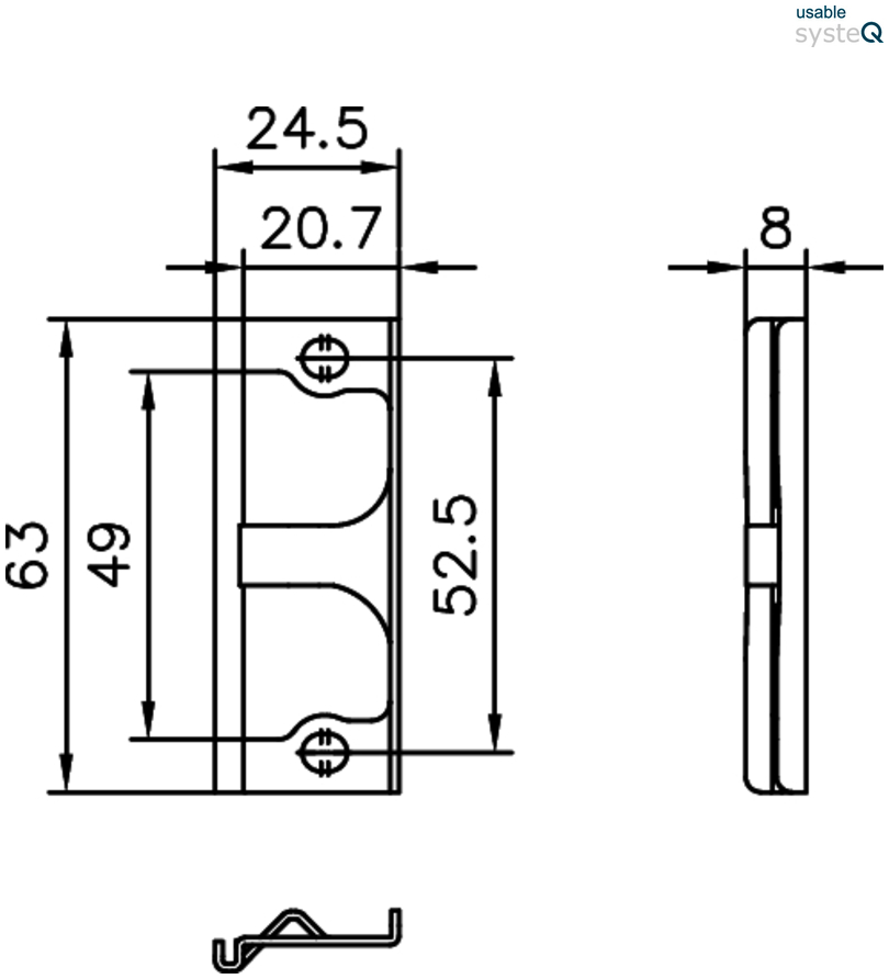 Bauplan, Technische Zeichnung, Maße, Profil, Halterung